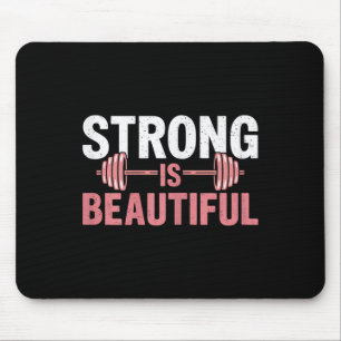 Alfombrilla De Ratón Mujeres Fuertes Es Hermosa Gimnasio Fitness Motiva