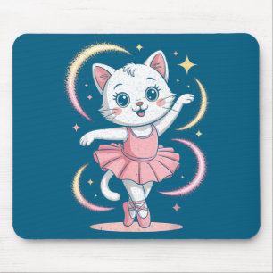 Alfombrilla De Ratón Mujeres Gato Tutú Ballet Danza Ballet