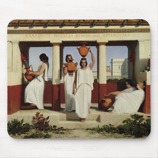 Alfombrilla De Ratón Mujeres griegas en la fuente, 1841 (Frente)