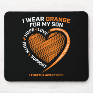 Alfombrilla De Ratón Mujeres Hombres Mamá Papá Usa Naranja Para Leucemi