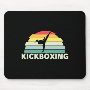 Alfombrilla De Ratón Mujeres Kickboxing Artes Marciales Retro Karate Ch