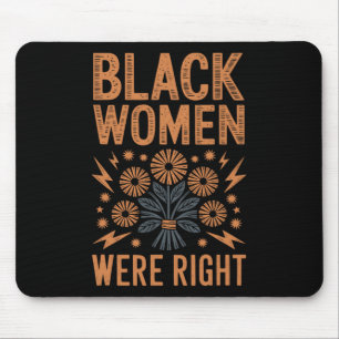 Alfombrilla De Ratón Mujeres Negras Tenían Razón Floral Boho Resistir A