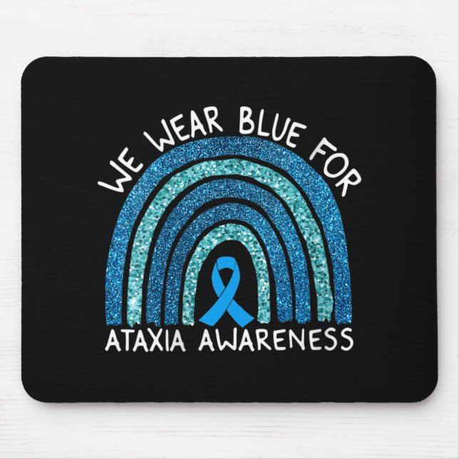 Alfombrilla De Ratón Mujeres Que Usamos Azul Para Concienciación Ataxia (Frente)