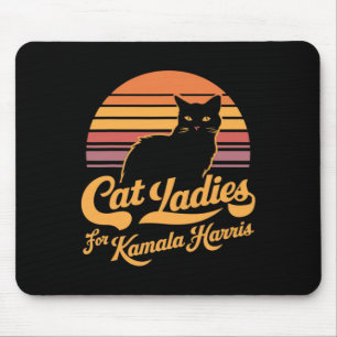 Alfombrilla De Ratón Mujeres retro Kamala Harris Cat Lady