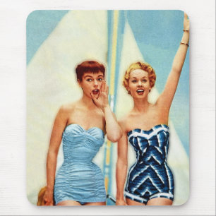Alfombrilla De Ratón Mujeres Retro Vintage Trajes de Baño de los 60 ¡Su