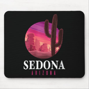 Alfombrilla De Ratón Mujeres Sedona Arizona Cactus Atardecer Desierto S