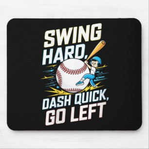 Alfombrilla De Ratón Mujeres Swing Hard, Dash Quick, Go Left - Deportiv