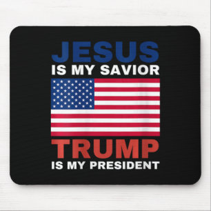 Alfombrilla De Ratón Mujeres Trump Regalos 2020 Jesús es mi salvador Tr