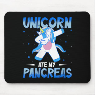 Alfombrilla De Ratón Mujeres Unicornio se comen mi páncreas V-cuello