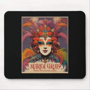 Alfombrilla De Ratón Mujeres vintage de Mardi Gras