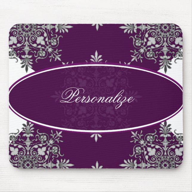 Alfombrilla De Ratón Mulberry Damask Mousepad (Frente)