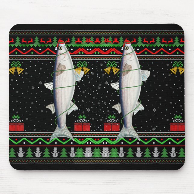 Alfombrilla De Ratón Mullet Fish Lover Matching Ugly Mullet Christmas T (Frente)