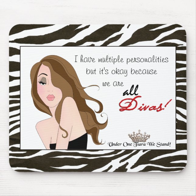 Alfombrilla De Ratón Múltiples Personalidades / Bajo Un Tiara ¡Nos Apoy (Frente)