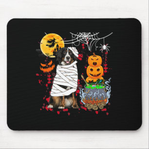 Alfombrilla De Ratón Mummy Bernese Mountain Dog Halloween Dog Scary Pum