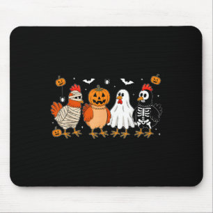 Alfombrilla De Ratón Mummy Chicken Skeleton Ghost Calabaza Halloween Ch