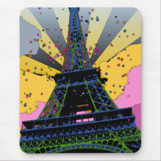 Alfombrilla De Ratón Mundo psicodélico: Torre Eiffel, París Francia A1