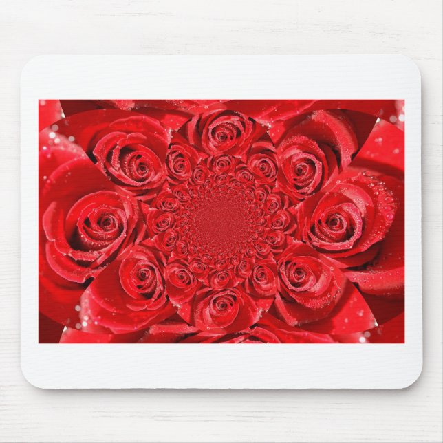 Alfombrilla De Ratón Mundo Rosa: Fantasía floral (Frente)