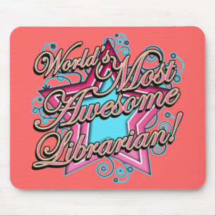 Alfombrilla De Ratón Mundos la mayoría del bibliotecario impresionante