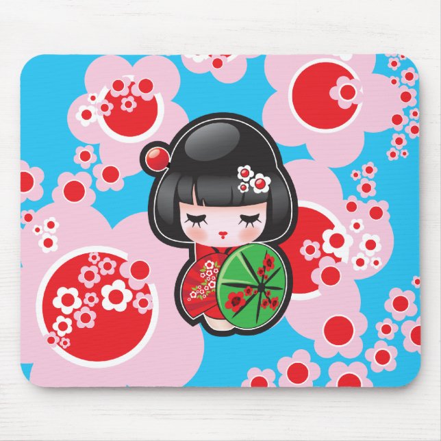 Alfombrilla De Ratón Muñeca de Kawaii del japonés - Mousepad (Frente)