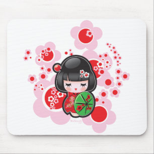 Alfombrilla De Ratón Muñeca de Kawaii Kokeshi