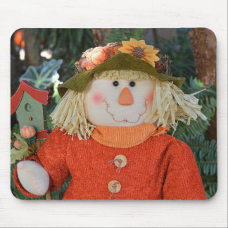 Alfombrilla De Ratón Muñeca del espantapájaros del otoño