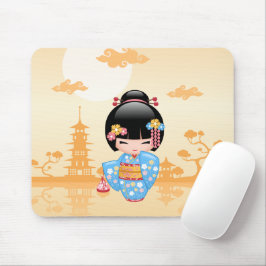 Alfombrilla De Ratón Muñeca Maiko Kokeshi - Chica Geisha japonés
