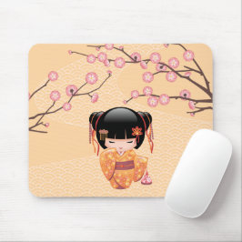 Alfombrilla De Ratón Muñeca Ume Kokeshi - Chica Geisha de la enseñanza