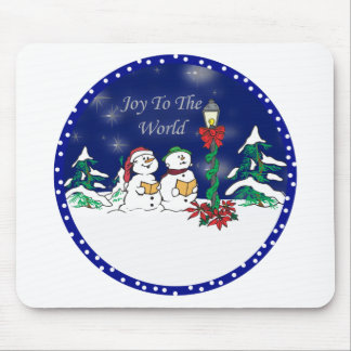 Alfombrilla De Ratón muñeco de nieve caroling