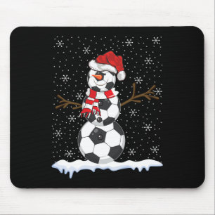 Alfombrilla De Ratón Muñeco de nieve de fútbol con jersey feo de Navida
