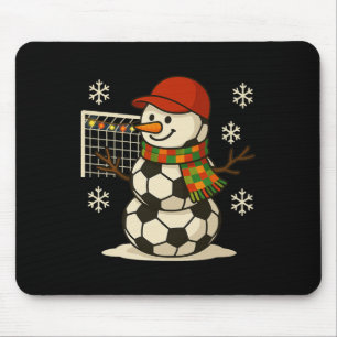 Alfombrilla De Ratón Muñeco de nieve de fútbol divertido Navidad Xmas N