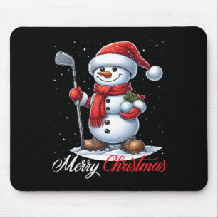 Alfombrilla De Ratón Muñeco de nieve Golf Feliz Navidad Niños Niñas
