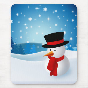 Alfombrilla De Ratón Muñeco de nieve lindo Mousepad