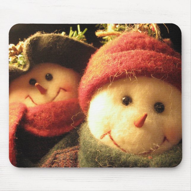 Alfombrilla De Ratón Muñecos de nieve (Frente)