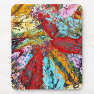Alfombrilla De Ratón Mural de graffiti Arte urbano abstracto de hojas