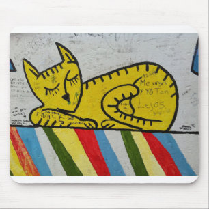 Alfombrilla De Ratón Mural del graffiti de gatos de Berlín