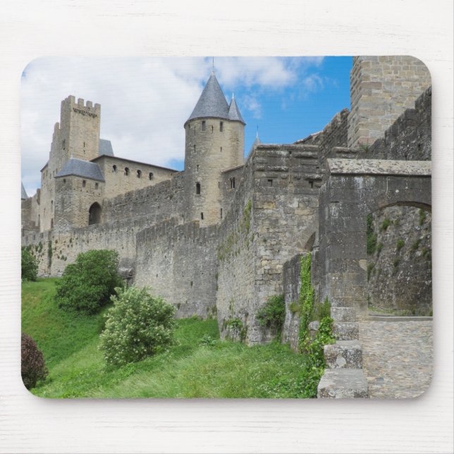 Alfombrilla De Ratón Muralla fortificada de Carcassonne (Frente)