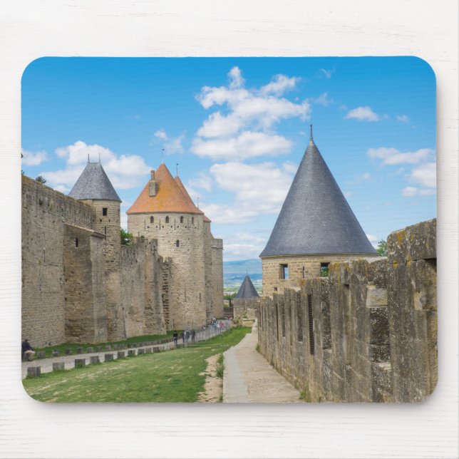 Alfombrilla De Ratón Murallas medievales de Carcassonne (Frente)