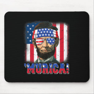 Alfombrilla De Ratón Murica Abe Lincoln 4 de Julio Murica Patriótico Yo