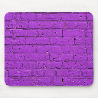 Alfombrilla De Ratón Muro de ladrillo morado pintado