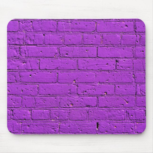 Alfombrilla De Ratón Muro de ladrillo morado pintado (Frente)