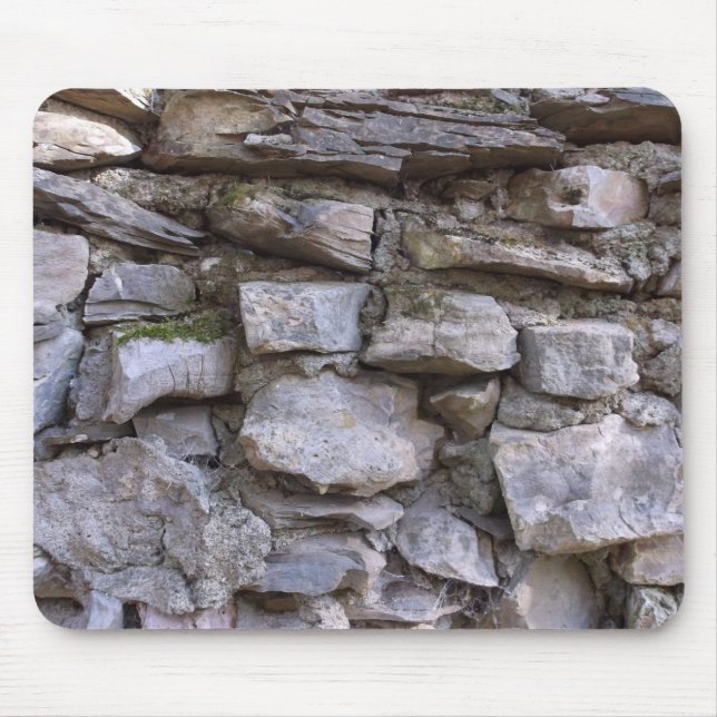 Alfombrilla De Ratón Muro de piedra antiguo (Frente)
