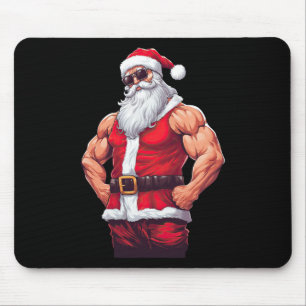 Alfombrilla De Ratón Muscular Santa Claus Bodybuilding Gym Chris