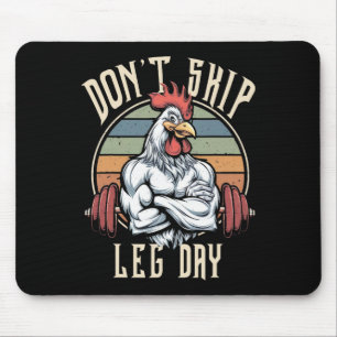 Alfombrilla De Ratón Musculares Pollo Gracioso Gimnasio Sombras De Entr