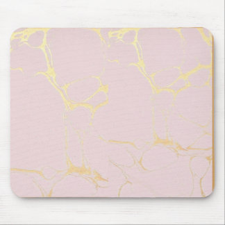 Alfombrilla De Ratón Músculo rosado de mármol dorado