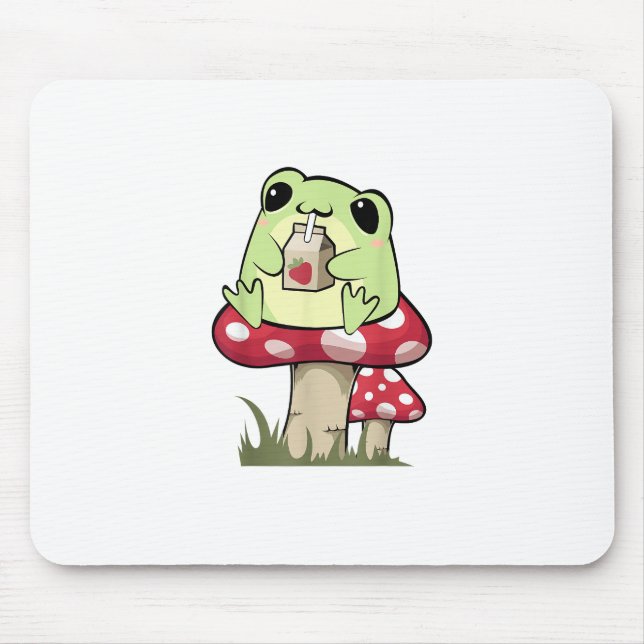 Alfombrilla De Ratón Mushroom Frog Goblincore Mycology Creative Style (Frente)