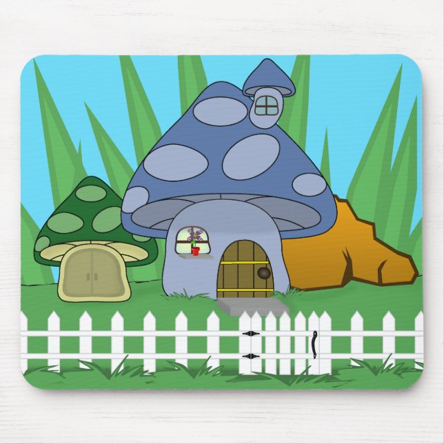 Alfombrilla De Ratón Mushroom House Mousepad (Frente)