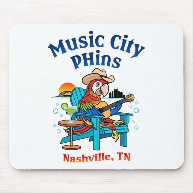 Alfombrilla De Ratón Music City Phins Mouse Pad (Frente)