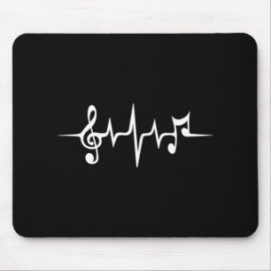 Alfombrilla De Ratón Music Pulse Notes Clef Frecuence Wave Sound