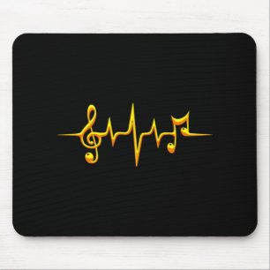 Alfombrilla De Ratón Music Pulse Notes Clef Frecuence Wave Sound