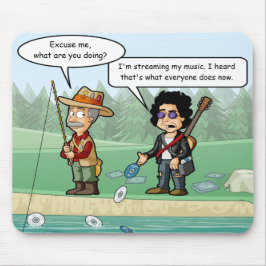 Alfombrilla De Ratón Music Streaming Funny Pun Mouse Pad